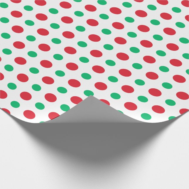 Retro Holiday Polka Dot  Wrapping Paper (Corner)