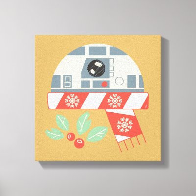 Retro Holiday R2-D2 Icon Canvas Print