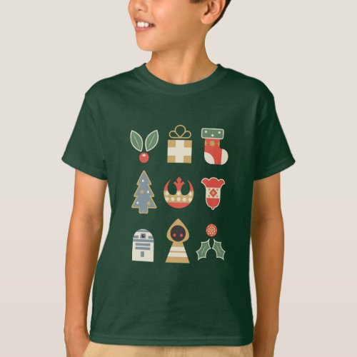 Retro Holiday Star Wars Icons T_Shirt