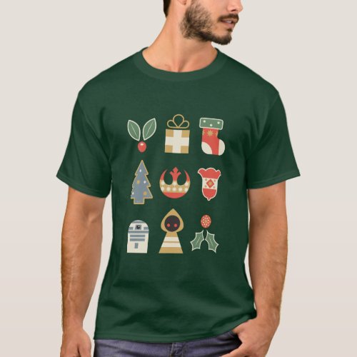 Retro Holiday Star Wars Icons T_Shirt