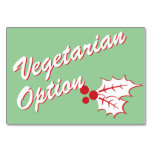 Retro Holly Holiday Custom Buffet Card