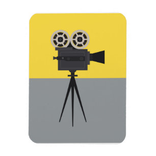 Retro Hollywood Camera Colorblock Magnet