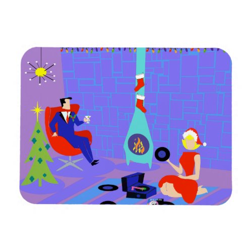 Retro Home for the Holidays Flexi Magnet