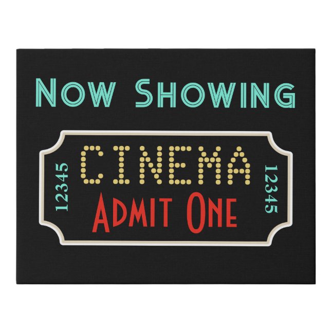 Retro Home Movie Theater Cinema Sign (Front)