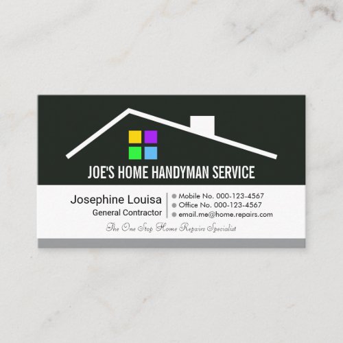 Retro Home Repair Construction Layers Business Card