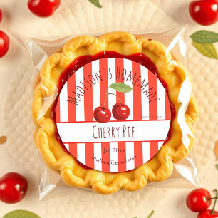 Retro Homemade Cherry Pie Labels
