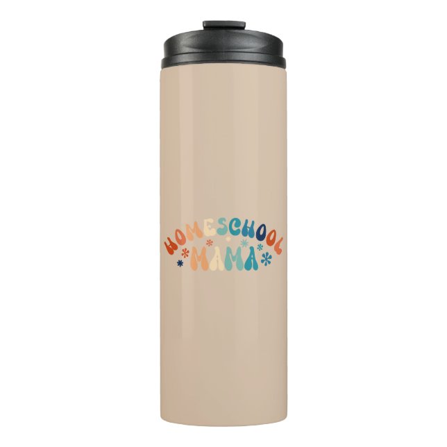 Retro Homeschool Mom Mama   Thermal Tumbler (Front)