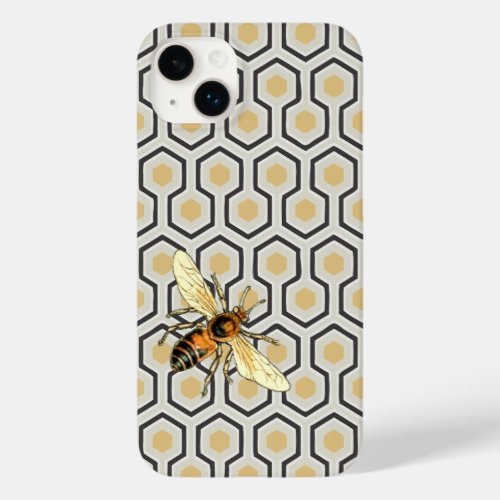 Retro Honeycomb Pattern Beehive Case_Mate iPhone 14 Plus Case