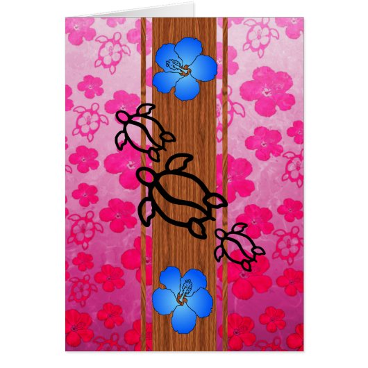 Retro Honu Surfboard Cards (Front)