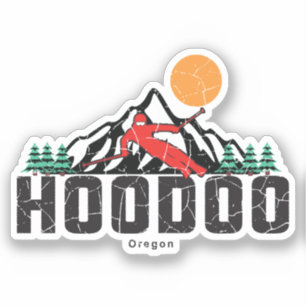 Retro Hoodoo Ski Sticker