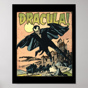 Retro Horror Movie Monster Vampire Vintage Hallowe Poster