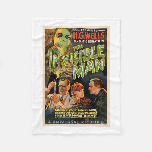 Retro Horror Movie S Monsters Halloween  Fleece Blanket (Front)