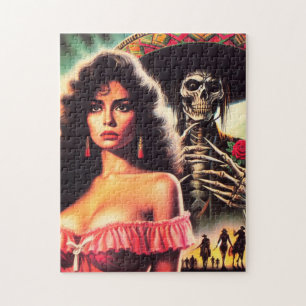 Retro Horror Woman Jigsaw Puzzle