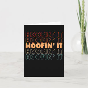 Retro Horse Riding Rider - Horseback Vintage Hoofi Card