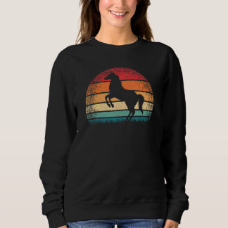 Retro Horse Vintage Horseback Riding Horse  Wester Sweatshirt