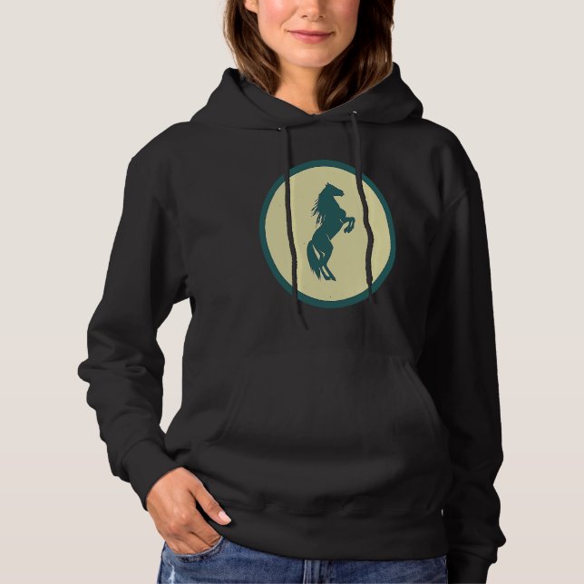Retro Horse Vintage Wild Animal Hoodie (Front)