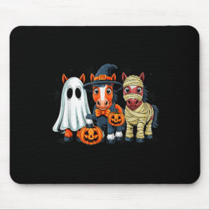 Retro Horse Witch Y Halloween Pumpkin Women Men Ki Mouse Pad