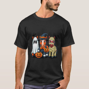 Retro Horse Witch Y Halloween Pumpkin Women Men Ki T-Shirt