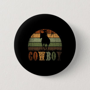 Retro Horseback Riding Rodeo Western Line Dance Ho Button