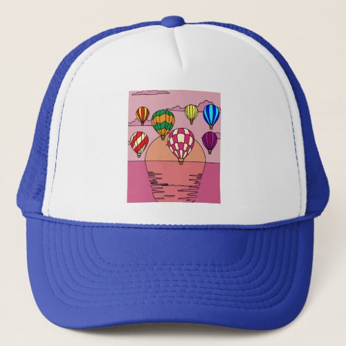 Retro Hot Air Balloons Balloon Ride Trucker Hat