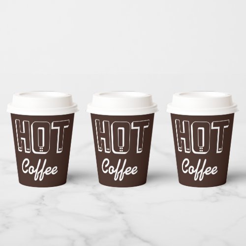 Retro Hot Coffee Paper Cups 