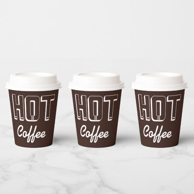 Retro Hot Coffee Paper Cups  (Multi)