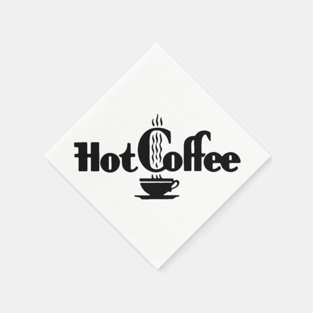 Retro Hot Coffee Paper Napkins (Corner)