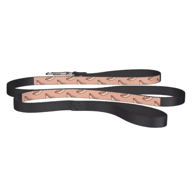 Retro Hot Dog Seamless Pattern Pet Leash (Full)
