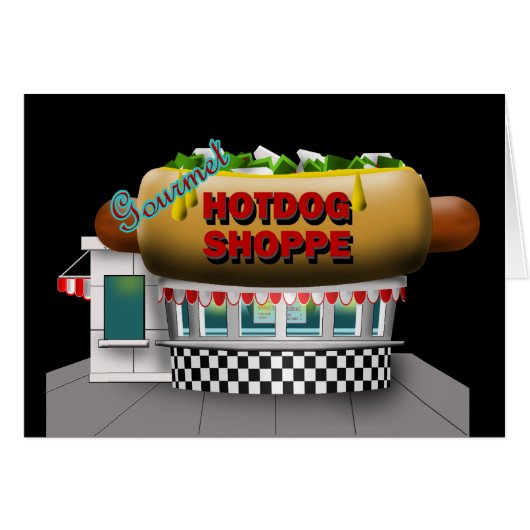 Retro Hot Dog Shoppe Cards (Front Horizontal)