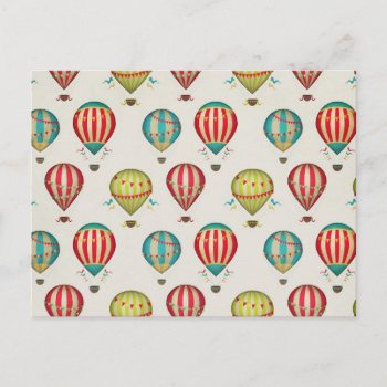Retro Hot Hair Balloons Postcard by Punk_Your_Party at Zazzle