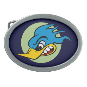 Retro Hot Rod Oval Belt Buckle