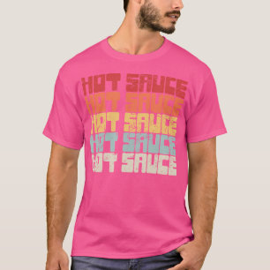 Retro Hot Spicy Food Habanero Chili Pepper Sauce T-Shirt