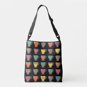 tea accessories crossbody mugs cups colorful retro coffee bag
