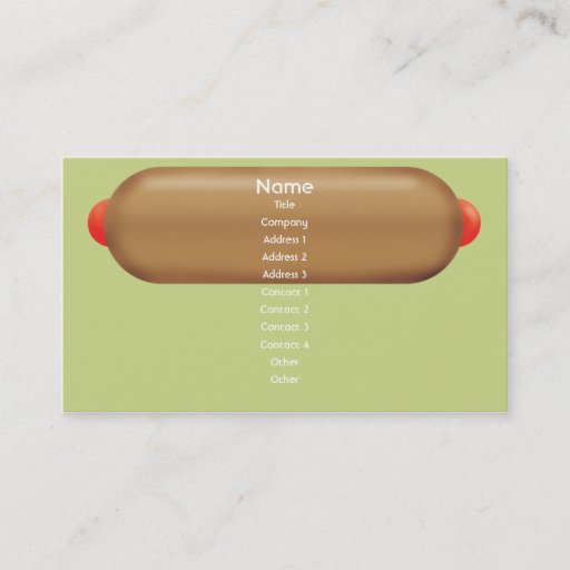 Customizable Retro Hotdog - Business Business Card