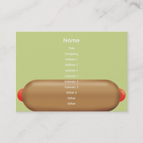 Retro Hotdog - Chubby Business Card