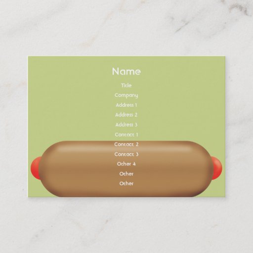 Customizable Retro Hotdog - Chubby Business Card