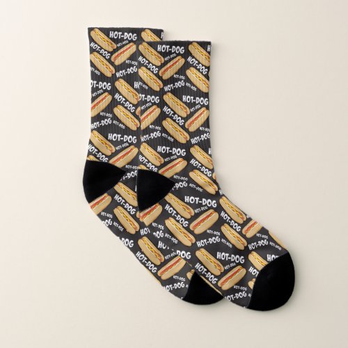 Retro Hotdog  Foodie Socks