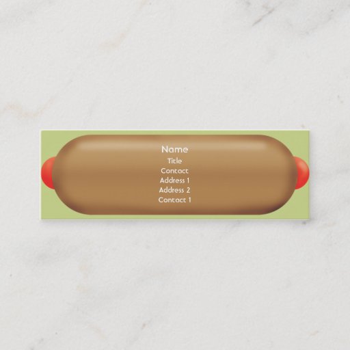 Customizable Retro Hotdog - Skinny Business Card Templates