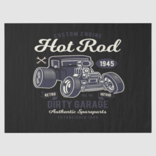 Retro Hotrod Tissue Paper