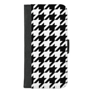 Retro Hounds-tooth classic weaving pattern iPhone 8/7 Plus Wallet Case