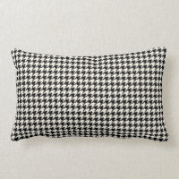 Retro Houndstooth Pattern Black and Cream