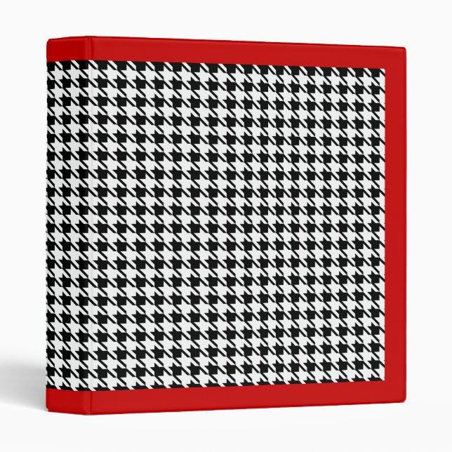 Retro Houndstooth School Teacher's Binder Gift (Front/Spine)