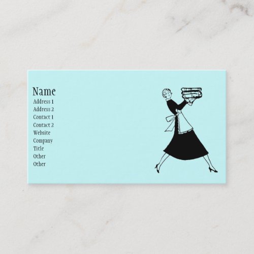 Retro Housekeeper Business Card Templates