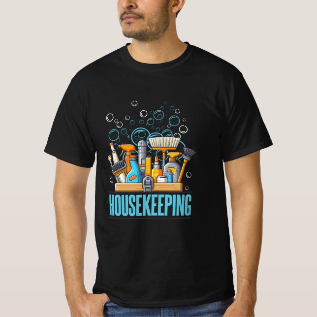 Retro Housekeeping Housekeeper Expert T-Shirt (Front)