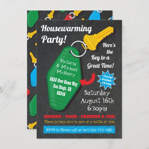 Retro Housewarming Party Invitations