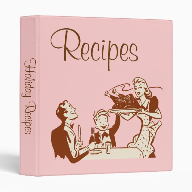 Retro Housewife 3 Ring Binder (Front/Spine)