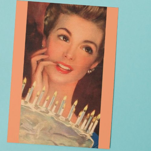 Retro Housewife Birthday Card