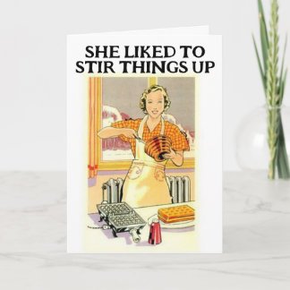 RETRO HOUSEWIFE FUNNY BIRTHDAY GREETING CARDS