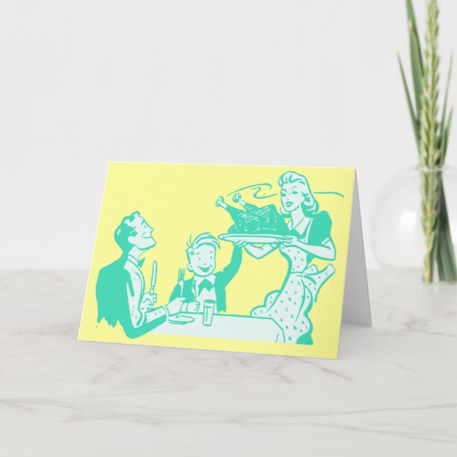 Retro Housewife Holiday Card (Front)