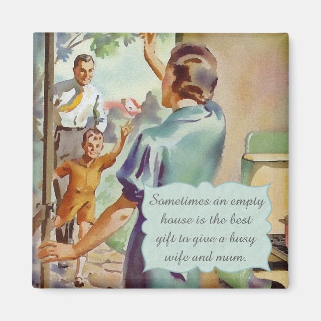 Retro Housewife Magnet (Front)